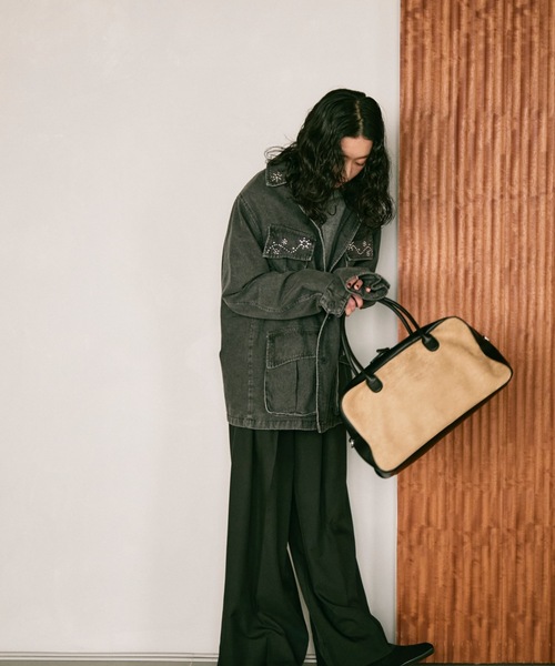 Lutim by u（ルチバイユー）の「Combination boston bag / コンビネーションボストンバック（ボストンバッグ・レディース・ブラウン/ベージュ/ブラック・FREE）」の16枚目の写真