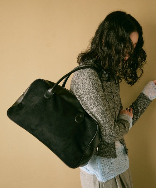 Lutim by u（ルチバイユー）の「Combination boston bag / コンビネーションボストンバック（ボストンバッグ・レディース・ブラウン/ベージュ/ブラック・FREE）」の8枚目の写真