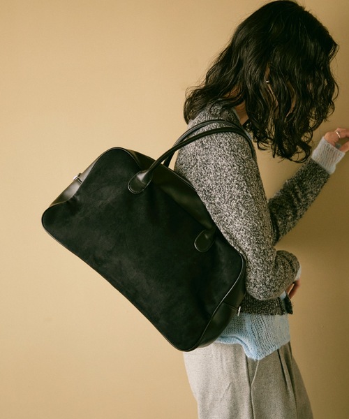 Lutim by u（ルチバイユー）の「Combination boston bag / コンビネーションボストンバック（ボストンバッグ・レディース・ブラウン/ベージュ/ブラック・FREE）」の9枚目の写真