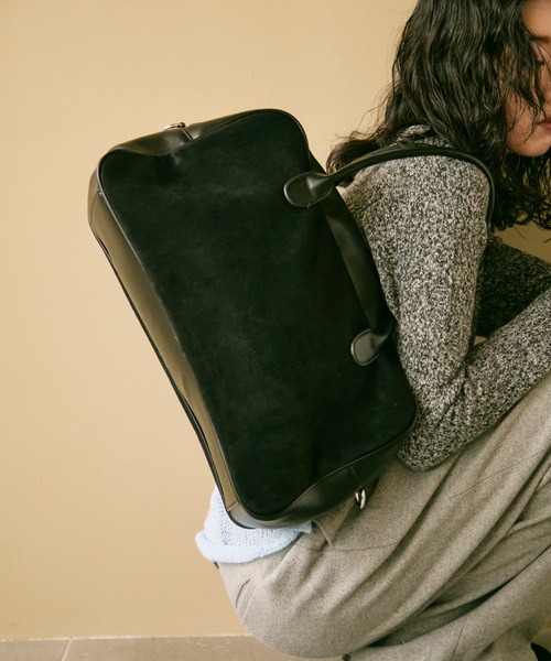 Lutim by u（ルチバイユー）の「Combination boston bag / コンビネーションボストンバック（ボストンバッグ・レディース・ブラウン/ベージュ/ブラック・FREE）」の10枚目の写真