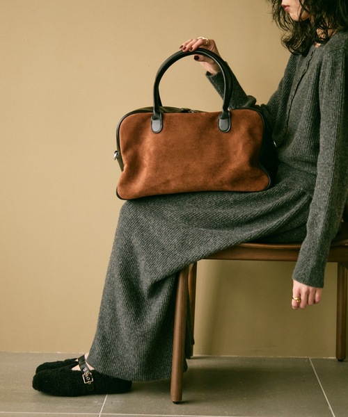 Lutim by u（ルチバイユー）の「Combination boston bag / コンビネーションボストンバック（ボストンバッグ・レディース・ブラウン/ベージュ/ブラック・FREE）」の12枚目の写真