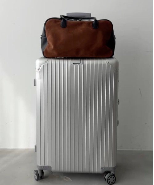 Lutim by u（ルチバイユー）の「Combination boston bag / コンビネーションボストンバック（ボストンバッグ・レディース・ブラウン/ベージュ/ブラック・FREE）」の4枚目の写真