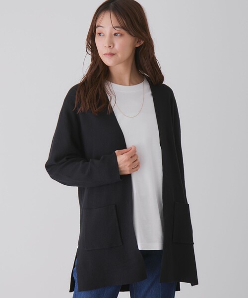 Jayro(ジャイロ)の「もちもちトッパーカーディガン(カーディガン/ボレロ・レディース・グレー/ベージュ/ネイビー/ブラック/ホワイト系その他・M)」の7枚目の写真
