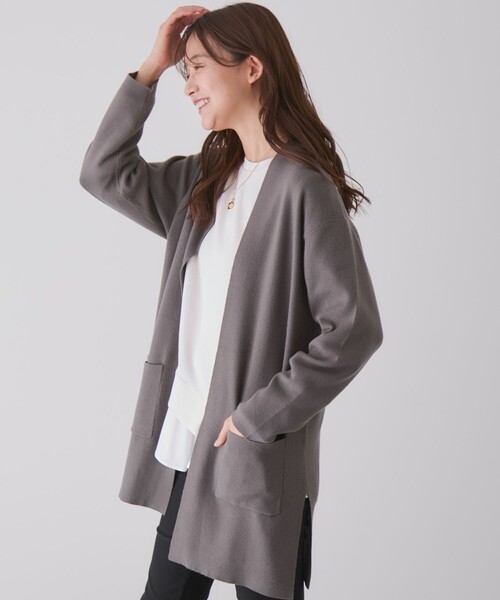 Jayro(ジャイロ)の「もちもちトッパーカーディガン(カーディガン/ボレロ・レディース・グレー/ベージュ/ネイビー/ブラック/ホワイト系その他・M)」の14枚目の写真