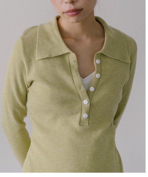 DRWCYS(ドロシーズ)の「フロントボタンレイヤードニット(ニット/セーター・レディース・グレー/ライトグリーン・FREE)」の22枚目の写真