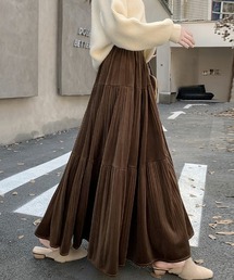ベロアティアードロングスカート