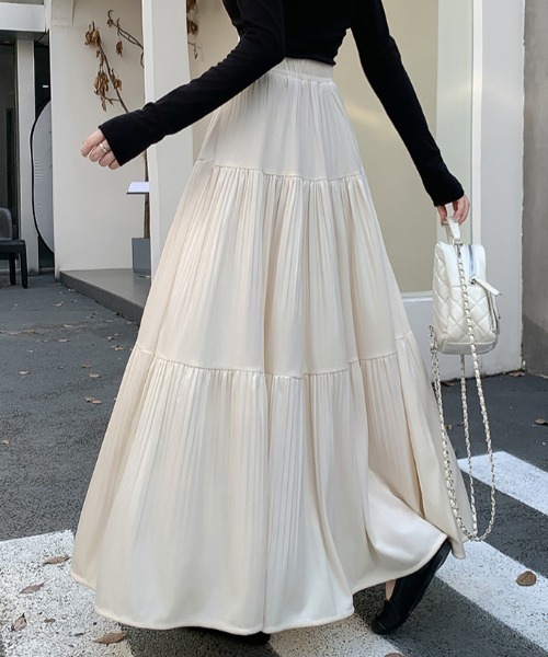 セール】ベロアティアードロングスカート（スカート）｜emi+