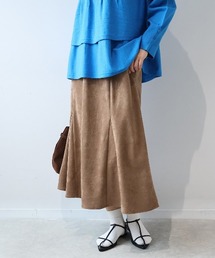 leswel（レスウェル）の「【L～5L 大きいサイズ】ニットスエードフレアスカート（スカート・レディース）」