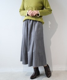 leswel（レスウェル）の「【L～5L 大きいサイズ】ニットスエードフレアスカート（スカート）」