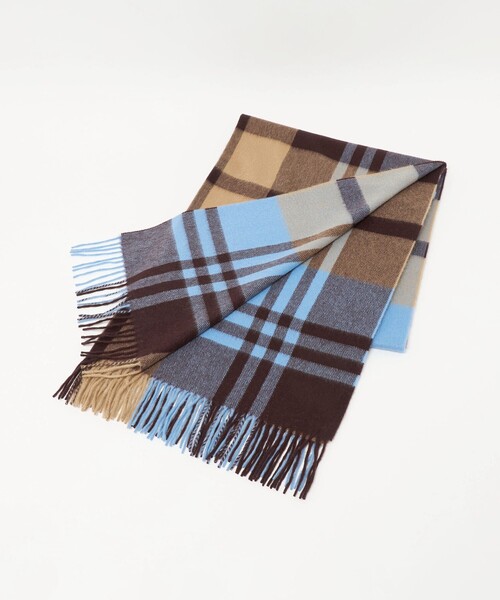 新品☆【別注】＜Joshua Ellis＞カシミヤ チェック ストール CPG52301 | 70×190 | ブラックマルチ – グリニッジ オンラインストア