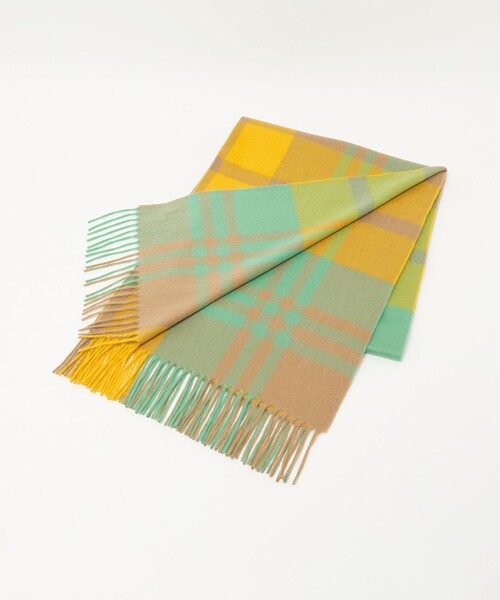 Joshua Ellis＞カシミヤ チェック ストール（ストール/ショール