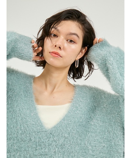 セール】フェザーラメニットプルオーバー（ニット/セーター）｜emmi