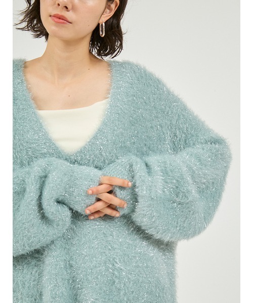 セール】フェザーラメニットプルオーバー（ニット/セーター）｜emmi