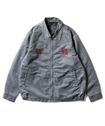 HOUSTON（ヒューストン）の「HOUSTON ヒューストン PIGMENT NYLON VIETNAM JACKET ピグメント加工 ナイロン ベトナムジャケット 虎 福 地図 刺繍 ベトジャン（ブルゾン）」