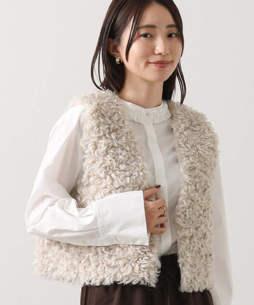 Gready Brilliant(グレディブリリアン)の「フリルカラーシャツ(シャツ/ブラウス・レディース・オフホワイト/サックスブルー・38)」の1枚目の写真