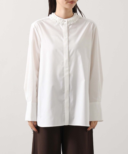 Gready Brilliant(グレディブリリアン)の「フリルカラーシャツ(シャツ/ブラウス・レディース・オフホワイト/サックスブルー・38)」の18枚目の写真