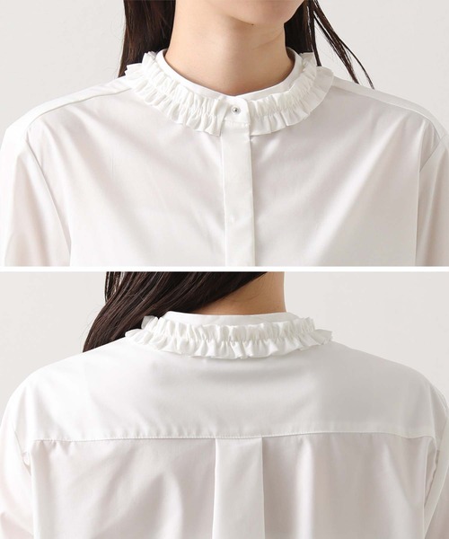 Gready Brilliant(グレディブリリアン)の「フリルカラーシャツ(シャツ/ブラウス・レディース・オフホワイト/サックスブルー・38)」の20枚目の写真