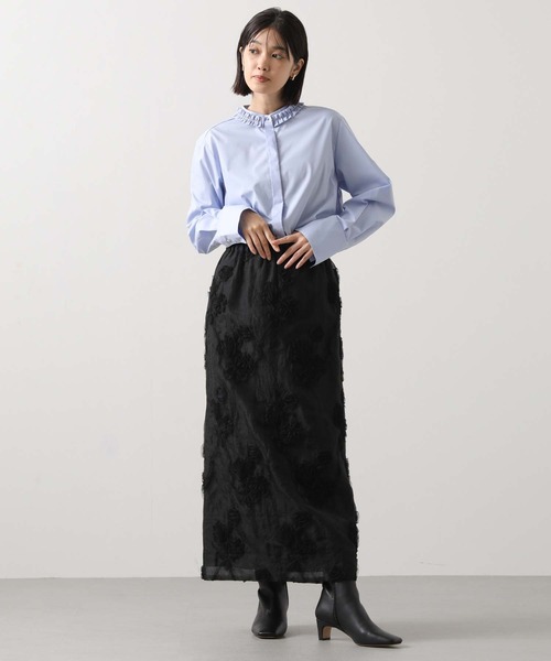 Gready Brilliant(グレディブリリアン)の「フリルカラーシャツ(シャツ/ブラウス・レディース・オフホワイト/サックスブルー・38)」の5枚目の写真