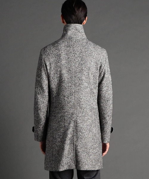 MONSIEUR NICOLE（ムッシュニコル）の「BEL＆CO ブークレージャージ スタンドカラーコート（その他アウター・メンズ・グレー/ブラック・SMALL/LARGE/MEDIUM）」の4枚目の写真