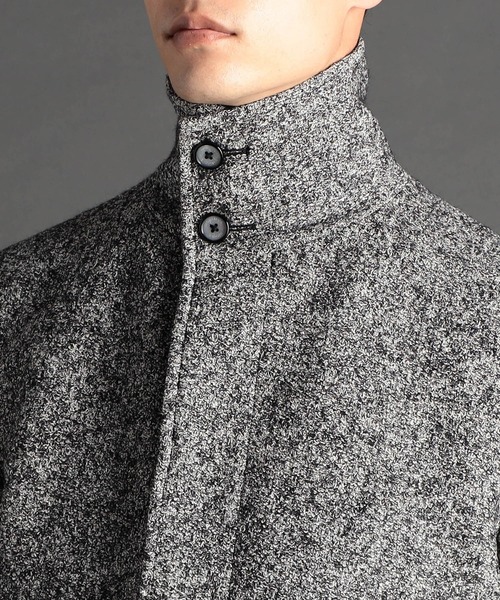 MONSIEUR NICOLE（ムッシュニコル）の「BEL＆CO ブークレージャージ スタンドカラーコート（その他アウター・メンズ・グレー/ブラック・SMALL/LARGE/MEDIUM）」の6枚目の写真