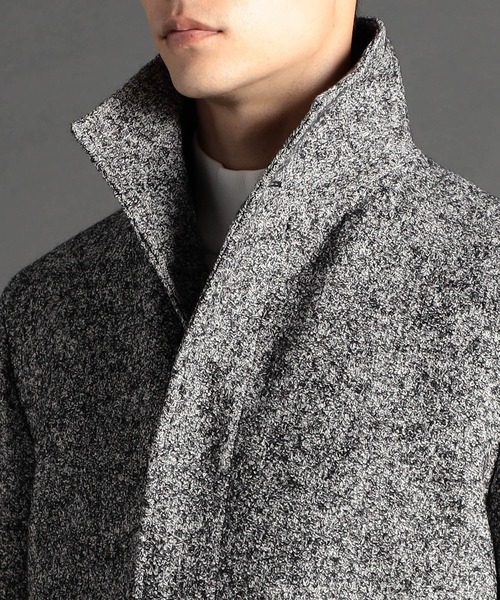 MONSIEUR NICOLE（ムッシュニコル）の「BEL＆CO ブークレージャージ スタンドカラーコート（その他アウター・メンズ・グレー/ブラック・SMALL/LARGE/MEDIUM）」の7枚目の写真