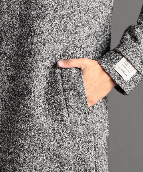 MONSIEUR NICOLE（ムッシュニコル）の「BEL＆CO ブークレージャージ スタンドカラーコート（その他アウター・メンズ・グレー/ブラック・SMALL/LARGE/MEDIUM）」の9枚目の写真