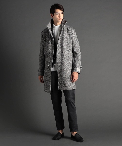 MONSIEUR NICOLE（ムッシュニコル）の「BEL＆CO ブークレージャージ スタンドカラーコート（その他アウター・メンズ・グレー/ブラック・SMALL/LARGE/MEDIUM）」の14枚目の写真