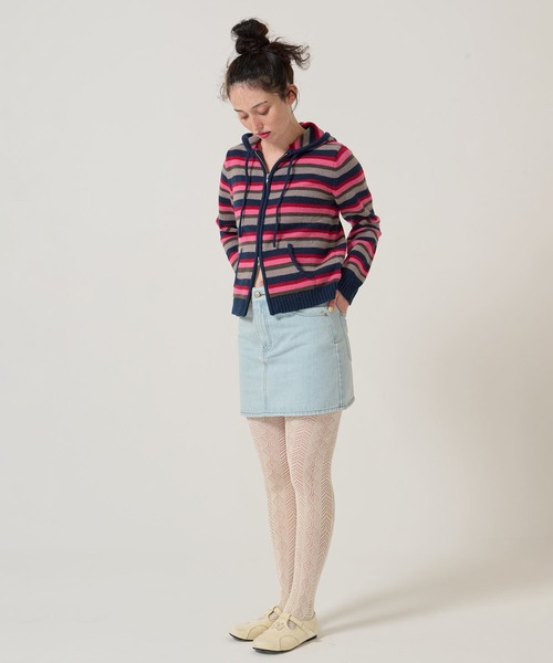 TINA：JOJUN（ティーナジョジュン）の「2025Limited Edition ボーダー フーディ TINA：JOJUN（パーカー・レディース・ネイビー/ミント・M）」の13枚目の写真