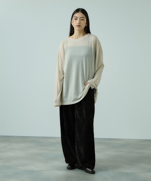 VICKY（ビッキー）の「サージ2タックワイドパンツ≪手洗い可能≫（その他パンツ・レディース・ブラウン/ブラック/アイボリー・M）」の11枚目の写真