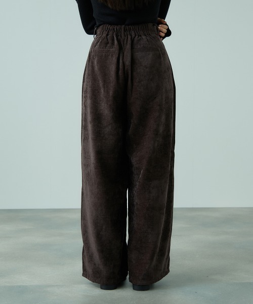 VICKY（ビッキー）の「サージ2タックワイドパンツ≪手洗い可能≫（その他パンツ・レディース・ブラウン/ブラック/アイボリー・M）」の8枚目の写真