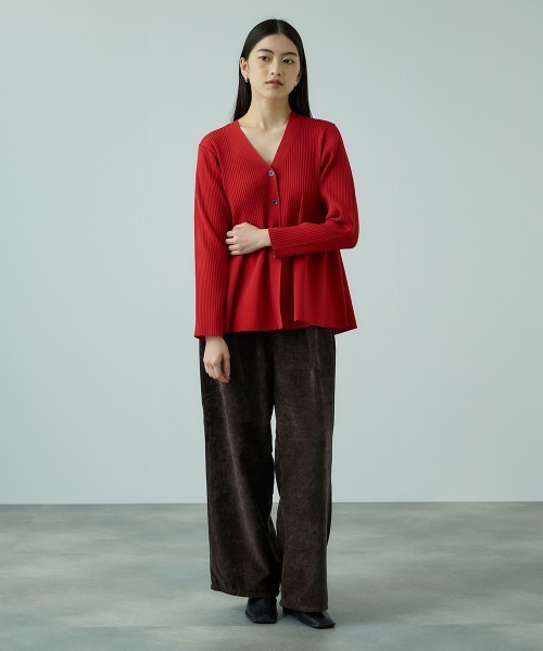 VICKY（ビッキー）の「サージ2タックワイドパンツ≪手洗い可能≫（その他パンツ・レディース・ブラウン/ブラック/アイボリー・M）」の6枚目の写真