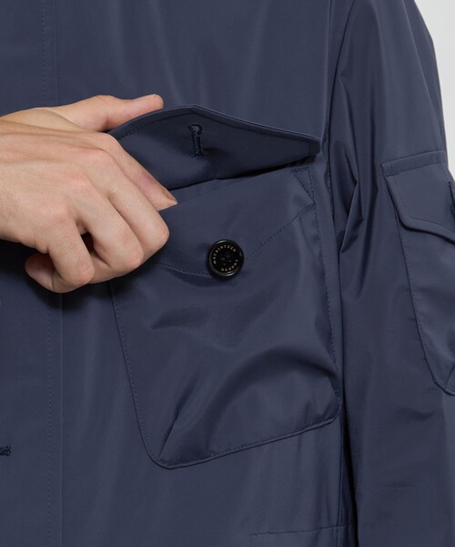 MACKINTOSH LONDON（マッキントッシュ ロンドン）の「【WEB・一部店舗限定】【BERWICK】3レイヤーポリエステルフーデットブルゾン（ブルゾン・メンズ・ブルー系その他7/ブラック・38/40/42）」の14枚目の写真