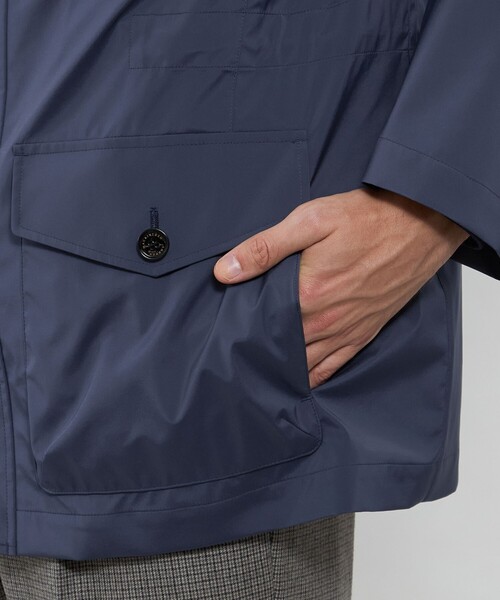 MACKINTOSH LONDON（マッキントッシュ ロンドン）の「【WEB・一部店舗限定】【BERWICK】3レイヤーポリエステルフーデットブルゾン（ブルゾン・メンズ・ブルー系その他7/ブラック・38/40/42）」の16枚目の写真