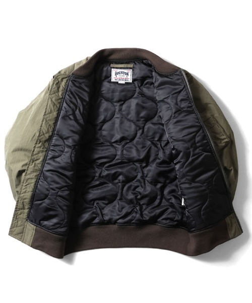 HOUSTON(ヒューストン)の「HOUSTON ライトMA-1(MA-1・メンズ・ブラック/グレー系その他/オリーブドラブ・MEDIUM/LARGE/X-LARGE/XX-LARGE)」の4枚目の写真