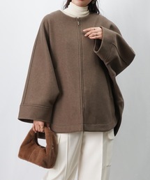 LC/LLL ジップドルマンコート/ウールライクポンチョコート