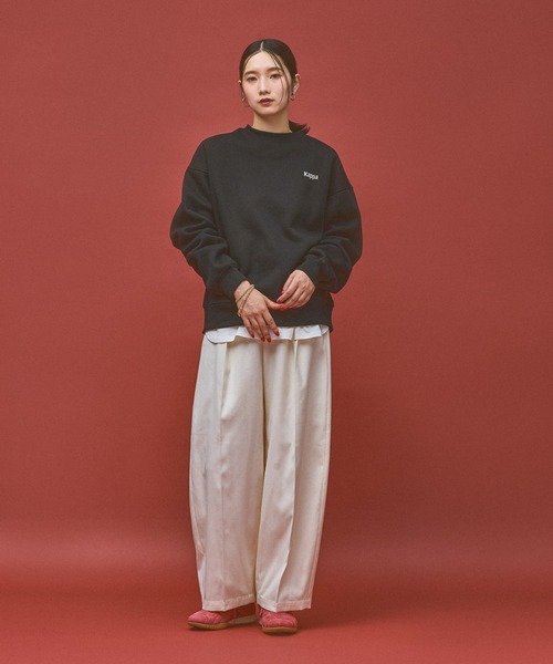 Kappa（カッパ）の「≪Kappa×and ST ウェルネスクラブ≫Running Clubデザインスウェット (ユニセックス)（スウェット・レディース・ブラック/ホワイト・SMALL/MEDIUM/LARGE）」の3枚目の写真