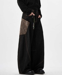 lilful（リルフル）の「スネークポケットワイドデニムパンツ（デニムパンツ）」