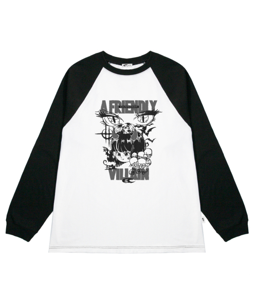 ESCAPEFROM（エスケープフロム）の「フレンドリービランプリントロングスリーブブラック（Tシャツ/カットソー・レディース・その他・MEDIUM/LARGE/SMALL）」の2枚目の写真