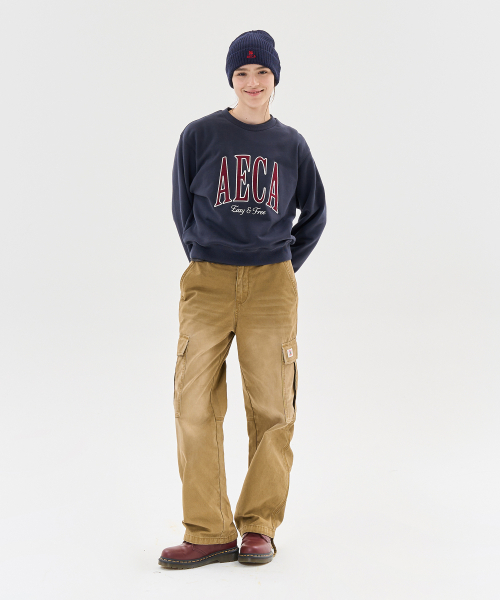 AECA（エイカ）の「AECA ARCH FELT SWEAT SHIRTS-NAVY（スウェット・レディース・その他・LARGE/MEDIUM/SMALL/X-LARGE）」の6枚目の写真
