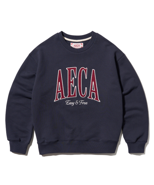 AECA（エイカ）の「AECA ARCH FELT SWEAT SHIRTS-NAVY（スウェット・レディース・その他・LARGE/MEDIUM/SMALL/X-LARGE）」の8枚目の写真