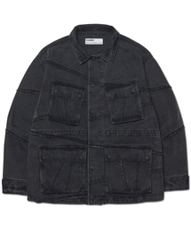 R.C DENIM BDU JACKET - WASHED BLACK
