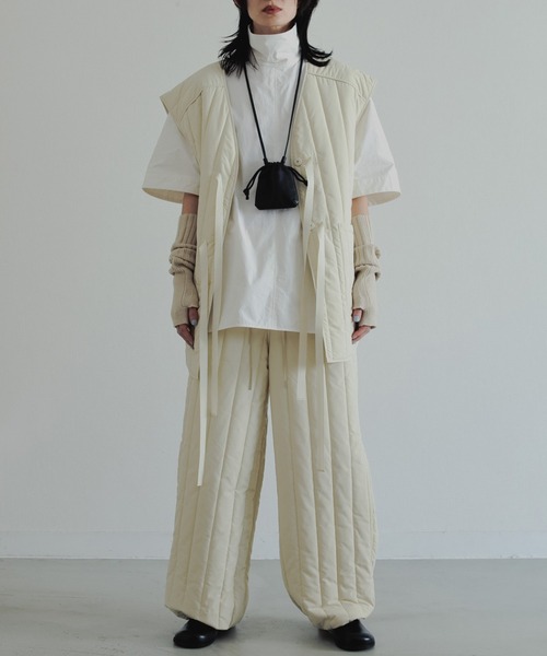 anuke（アンヌーク）の「[anuke/アンヌーク] バックオープン ストライプベスト（ベスト・レディース・クリーム・36）」の2枚目の写真