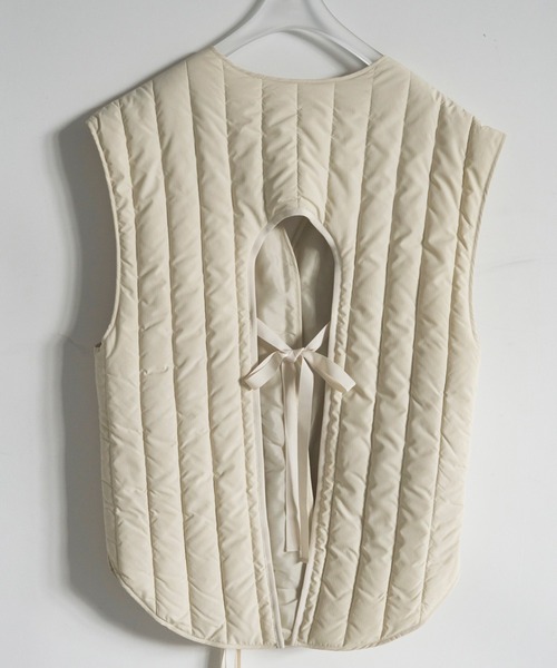 anuke（アンヌーク）の「[anuke/アンヌーク] バックオープン ストライプベスト（ベスト・レディース・クリーム・36）」の10枚目の写真