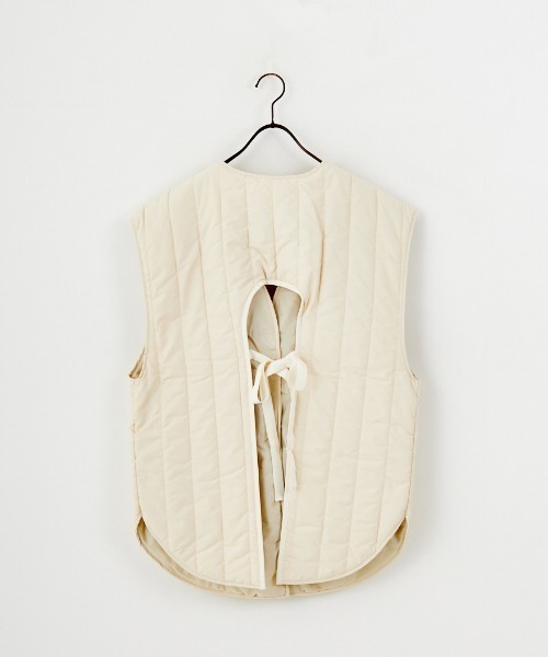 anuke（アンヌーク）の「[anuke/アンヌーク] バックオープン ストライプベスト（ベスト・レディース・クリーム・36）」の13枚目の写真