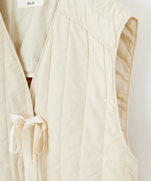 anuke（アンヌーク）の「[anuke/アンヌーク] バックオープン ストライプベスト（ベスト・レディース・クリーム・36）」の15枚目の写真