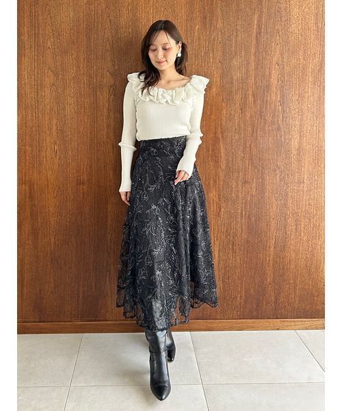 SNIDEL（スナイデル）の「エンブロイダリースカート（スカート）」 - WEAR