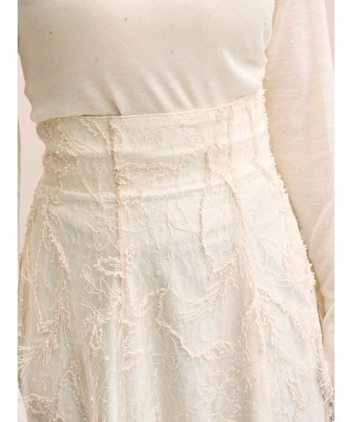 SNIDEL（スナイデル）の「エンブロイダリースカート（スカート・レディース・アイボリー/ブラック/マルチ・0/1）」の12枚目の写真