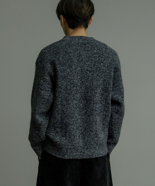 improves（インプローブス）の「ミックスカラー ヘンリーネック ルーズニットプルオーバー（ニット/セーター・メンズ・グレー/ブラウン/ネイビー・MEDIUM/LARGE）」の16枚目の写真
