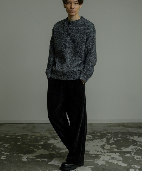 improves（インプローブス）の「ミックスカラー ヘンリーネック ルーズニットプルオーバー（ニット/セーター・メンズ・グレー/ブラウン/ネイビー・MEDIUM/LARGE）」の17枚目の写真