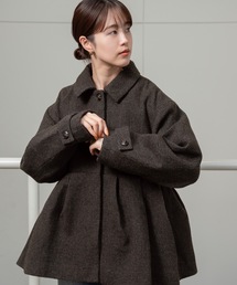 【i_am】 2way fur midi check coat i_am】 2way fur midi check coat